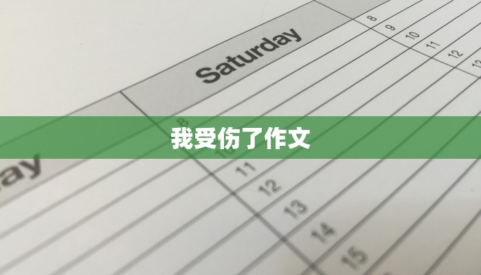 我受伤了作文