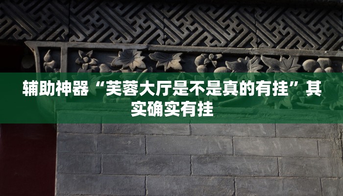 辅助神器“丽水都莱是不是有开挂”其实确实有挂