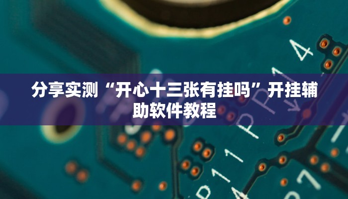 分享实测“开心十三张有挂吗”开挂辅助软件教程