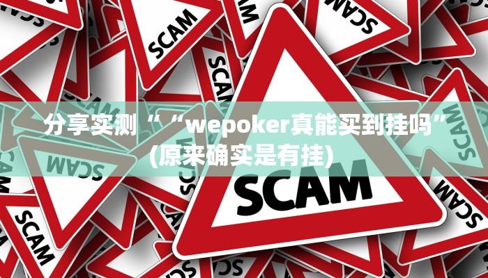分享实测““wepoker真能买到挂吗”(原来确实是有挂) 