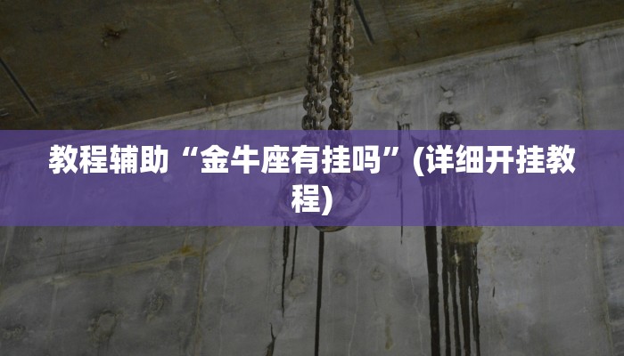 教程辅助“金牛座有挂吗”(详细开挂教程) 教程辅助“金牛座有挂吗”(详细开挂教程)