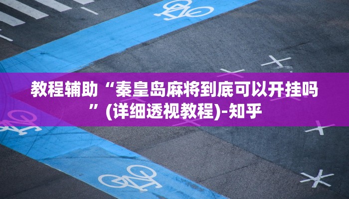 教程辅助“秦皇岛麻将到底可以开挂吗”(详细透视教程)-知乎