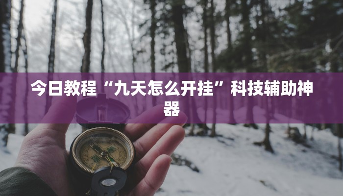 今日教程“九天怎么开挂”科技辅助神器
