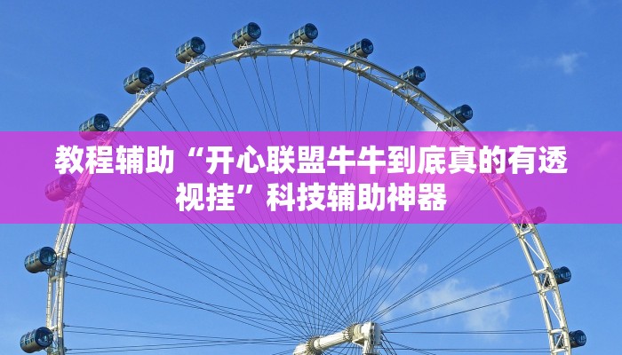 教程辅助“开心联盟牛牛到底真的有透视挂”科技辅助神器