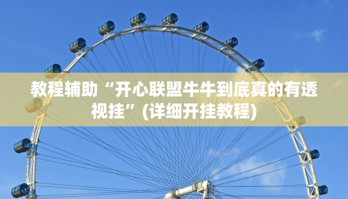 教程辅助“开心联盟牛牛到底真的有透视挂”(详细开挂教程)