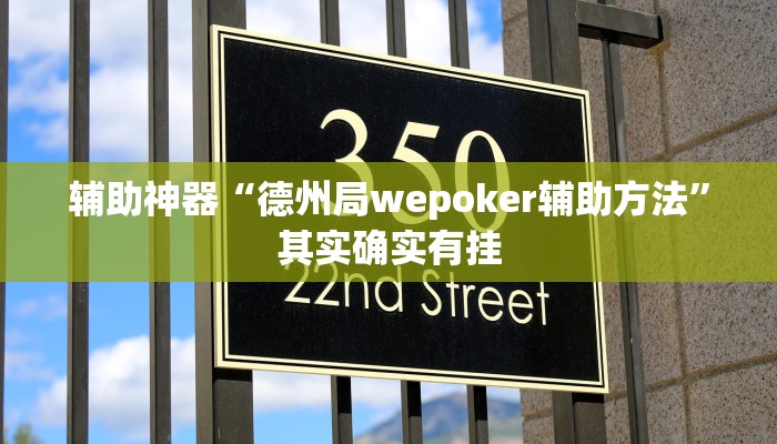 辅助神器“德州局wepoker辅助方法”其实确实有挂