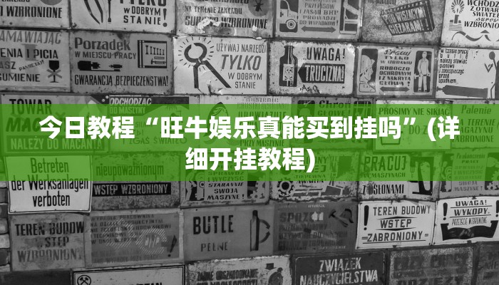 今日教程“旺牛娱乐真能买到挂吗”(详细开挂教程) 今日教程“旺牛娱乐真能买到挂吗”(详细开挂教程)