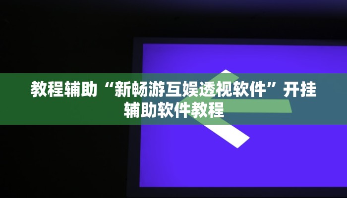 教程辅助“新畅游互娱透视软件”开挂辅助软件教程
