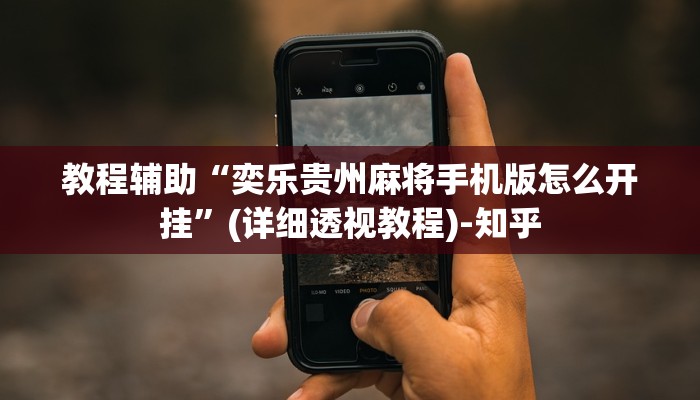 教程辅助“奕乐贵州麻将手机版怎么开挂”(详细透视教程)-知乎