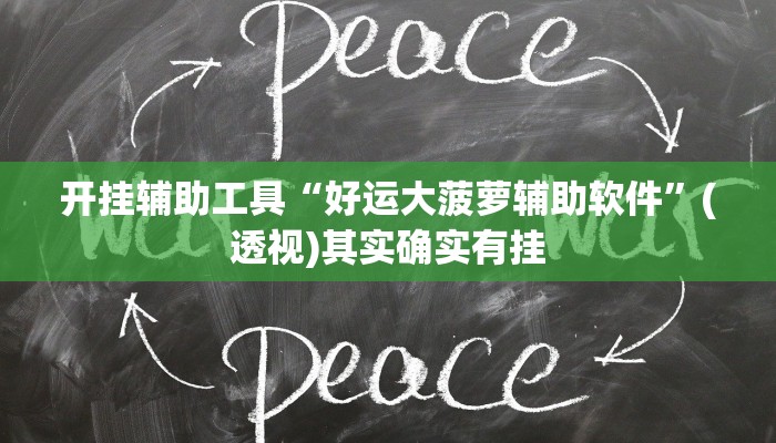 开挂辅助工具“好运大菠萝辅助软件”(透视)其实确实有挂 开挂辅助工具“好运大菠萝辅助软件”(透视)其实确实有挂