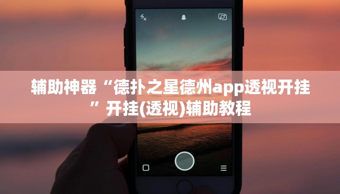 辅助神器“德扑之星德州app透视开挂”开挂(透视)辅助教程
