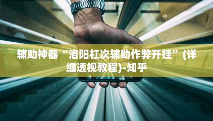 辅助神器“洛阳杠次辅助作弊开挂”(详细透视教程)-知乎