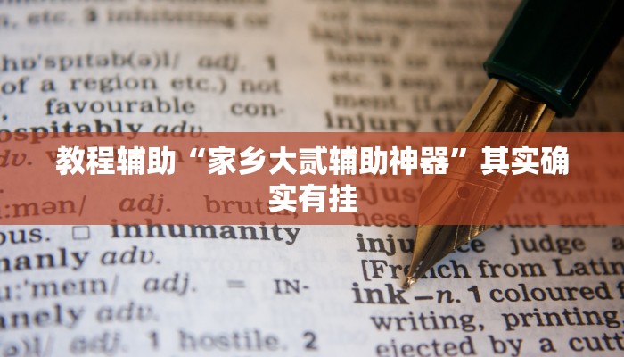 教程辅助“家乡大贰辅助神器”其实确实有挂