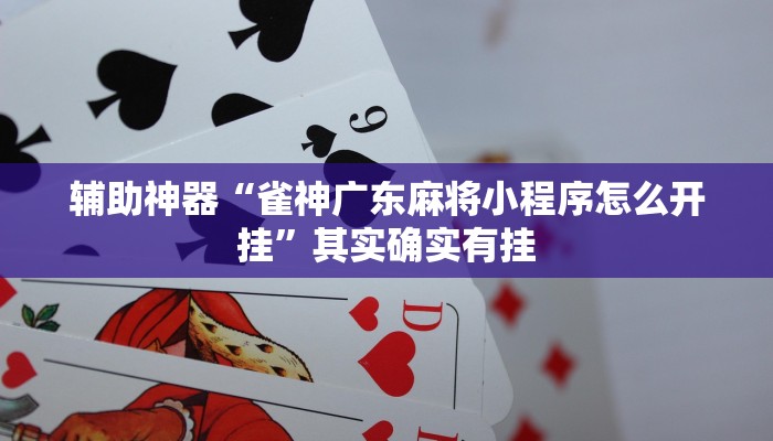 辅助神器“雀神广东麻将小程序怎么开挂”其实确实有挂