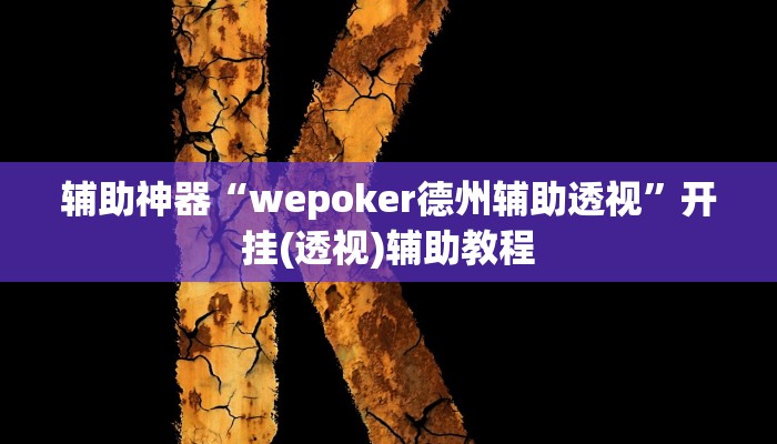 辅助神器“wepoker德州辅助透视”开挂(透视)辅助教程