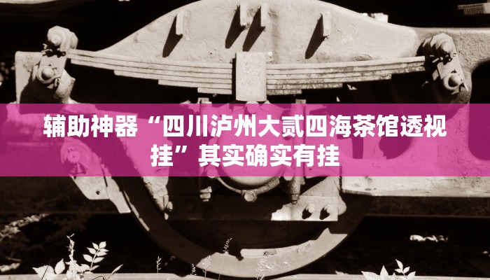 辅助神器“四川泸州大贰四海茶馆透视挂”其实确实有挂 辅助神器“四川泸州大贰四海茶馆透视挂”其实确实有挂
