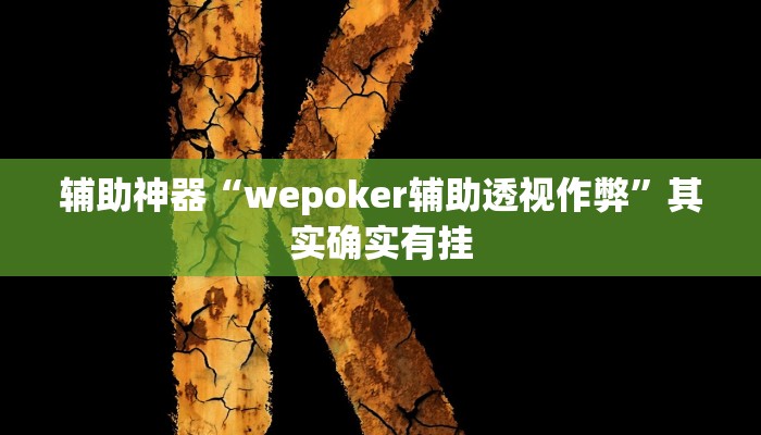 辅助神器“wepoker辅助透视作弊”其实确实有挂