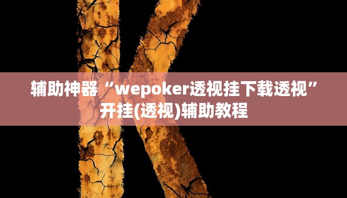 辅助神器“wepoker透视挂下载透视”开挂(透视)辅助教程