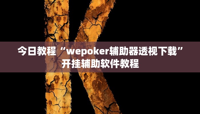 今日教程“wepoker辅助器透视下载”开挂辅助软件教程