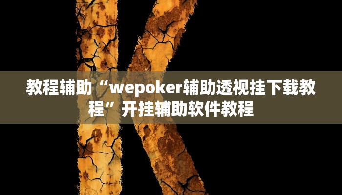 教程辅助“wepoker辅助透视挂下载教程”开挂辅助软件教程