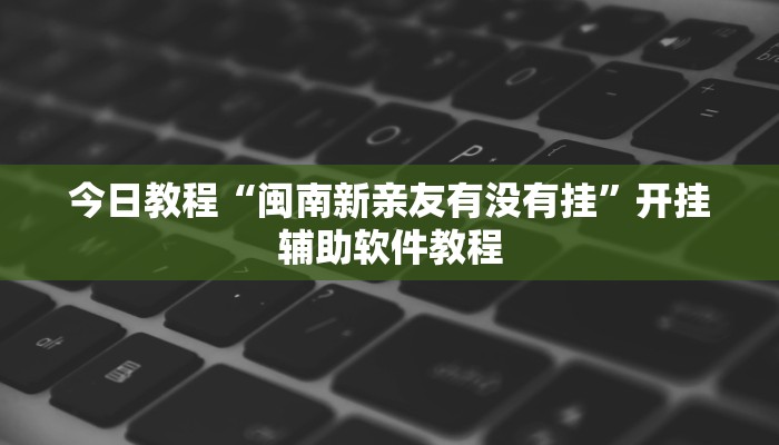 今日教程“闽南新亲友有没有挂”开挂辅助软件教程