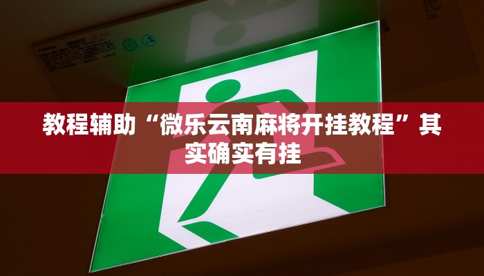 教程辅助“微乐云南麻将开挂教程”其实确实有挂