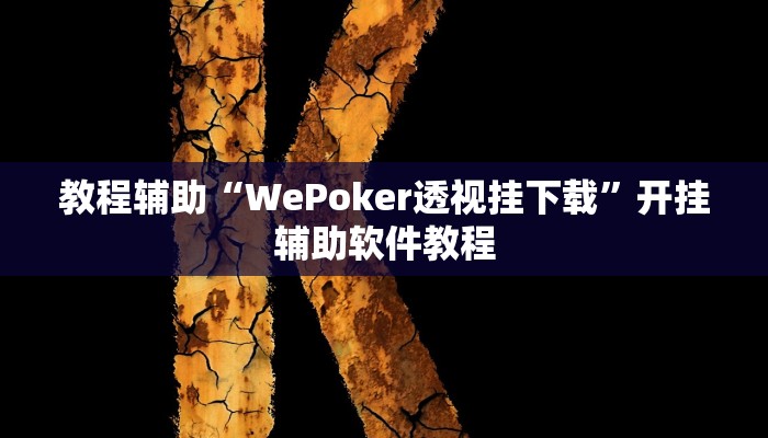教程辅助“WePoker透视挂下载”开挂辅助软件教程