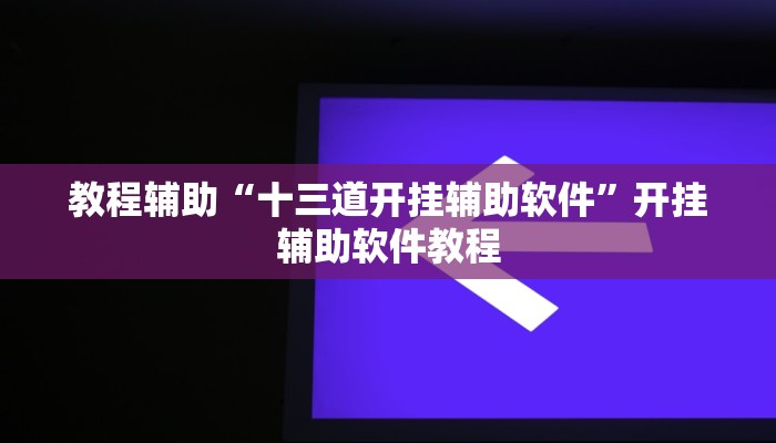 教程辅助“十三道开挂辅助软件”开挂辅助软件教程