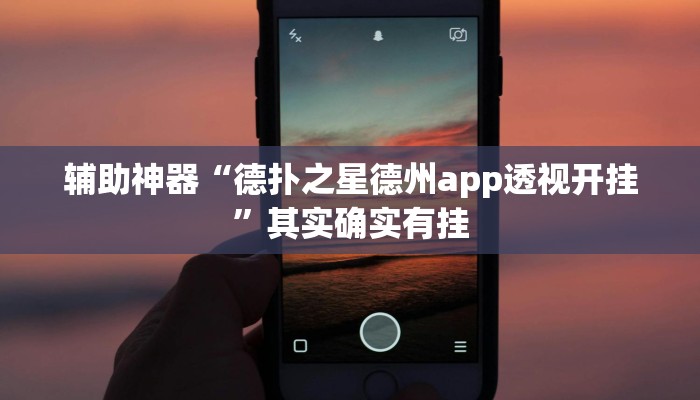 辅助神器“德扑之星德州app透视开挂”其实确实有挂 辅助神器“德扑之星德州app透视开挂”其实确实有挂