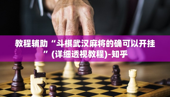 教程辅助“斗棋武汉麻将的确可以开挂”(详细透视教程)-知乎
