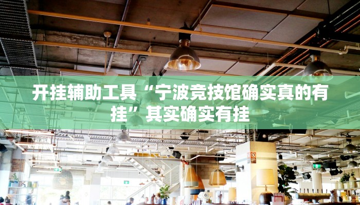 开挂辅助工具“宁波竞技馆确实真的有挂”其实确实有挂