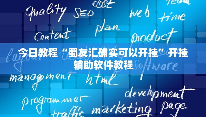 今日教程“蜀友汇确实可以开挂”开挂辅助软件教程