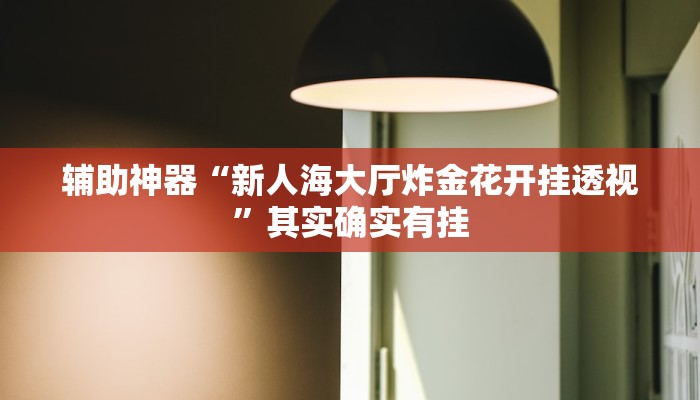辅助神器“新人海大厅炸金花开挂透视”其实确实有挂