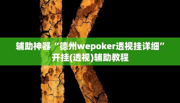 辅助神器“德州wepoker透视挂详细”开挂(透视)辅助教程