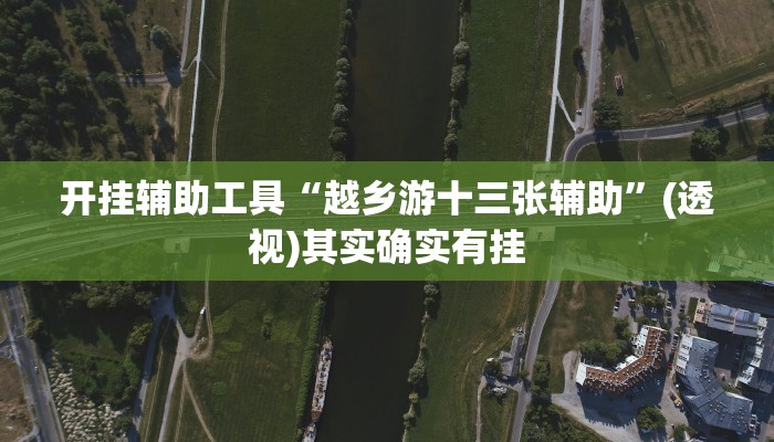 开挂辅助工具“越乡游十三张辅助”(透视)其实确实有挂