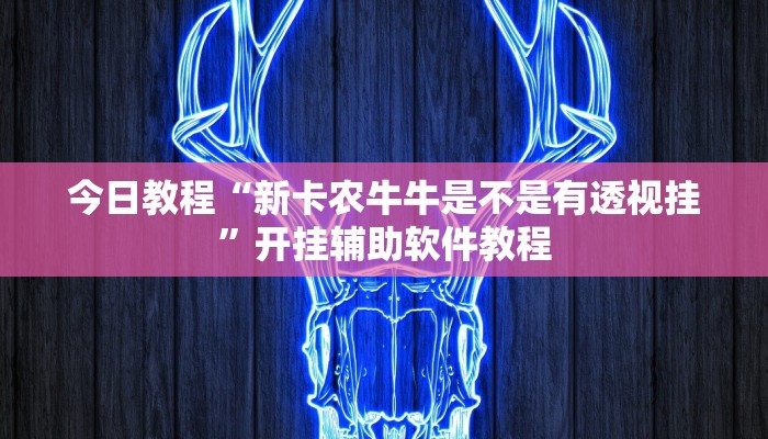 今日教程“新卡农牛牛是不是有透视挂”开挂辅助软件教程