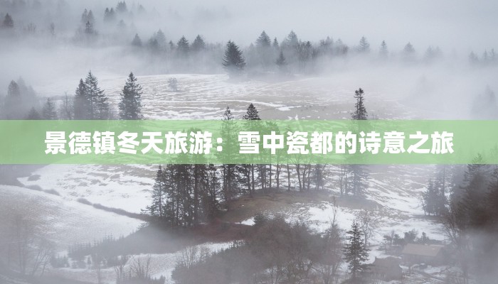 景德镇冬天旅游：雪中瓷都的诗意之旅