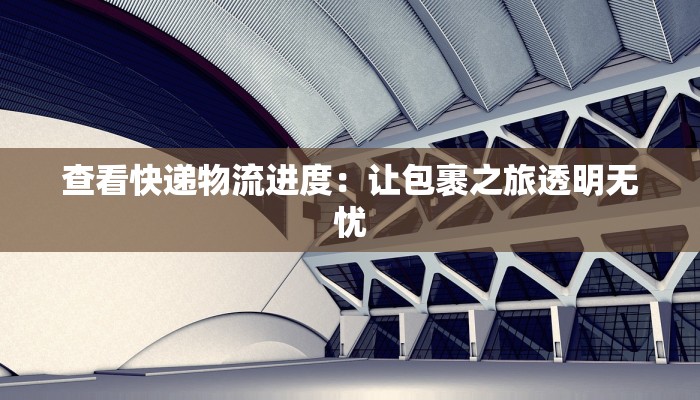 查看快递物流进度：让包裹之旅透明无忧