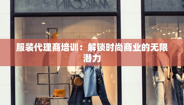 服装代理商培训：解锁时尚商业的无限潜力