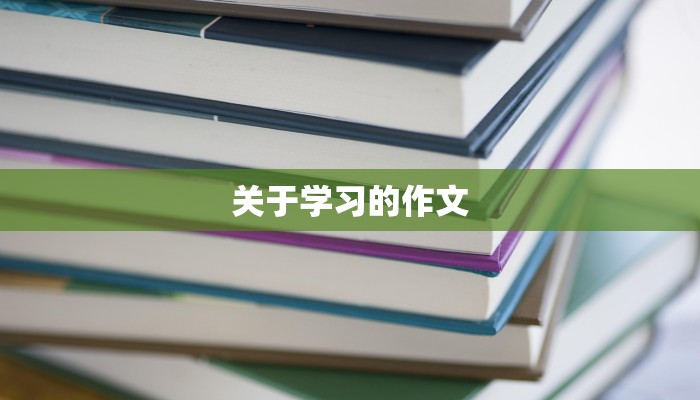 关于学习的作文
