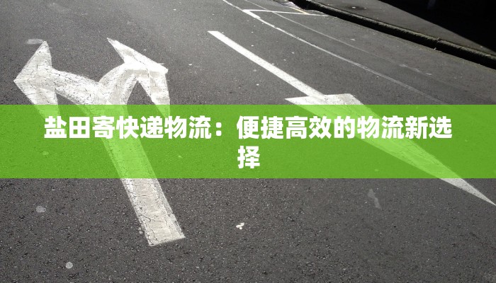 盐田寄快递物流：便捷高效的物流新选择