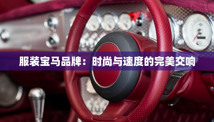 服装宝马品牌：时尚与速度的完美交响