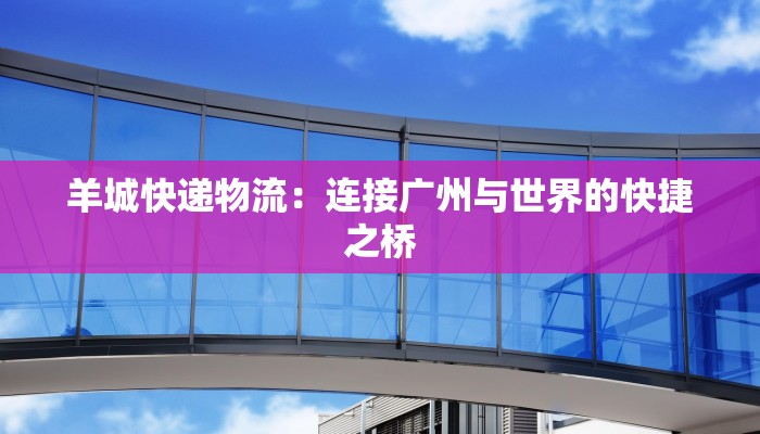 羊城快递物流：连接广州与世界的快捷之桥