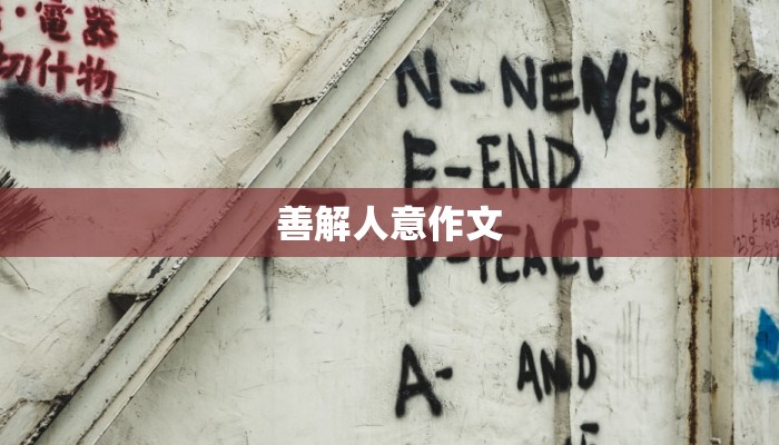 善解人意作文