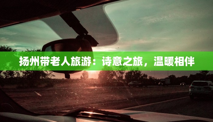 扬州带老人旅游：诗意之旅，温暖相伴